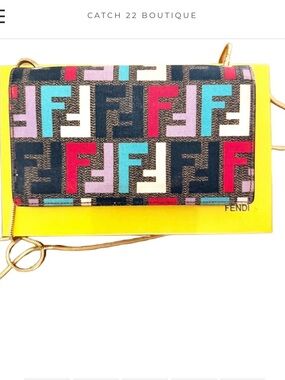 Fendi Multicolor Zucca Print Coated Canvas WOC Crossbody